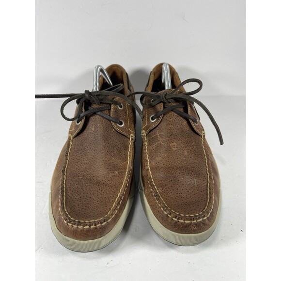 Martin Dingman Men’s 11.5 M Brown Leather Boat Golf Shoes Vibram Sole Brazil main image 4